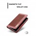 Samsung Galaxy Note 7 - CaseMe Vintage Denim Material Stand Wallet Protective Phone Cover Case - Red